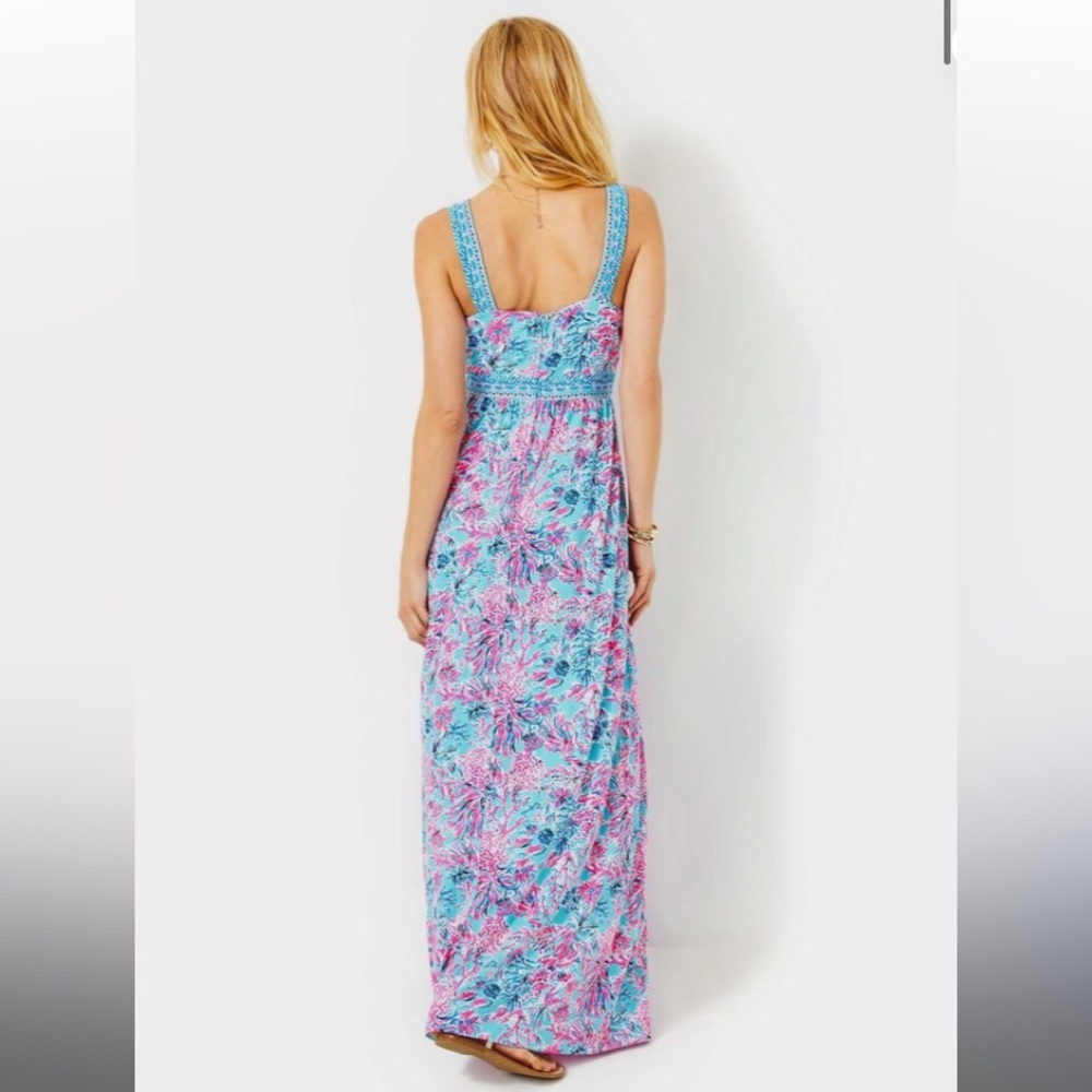NWT Lilly Pulitzer Serena V-Neck Maxi Dress - Picture 3 of 5